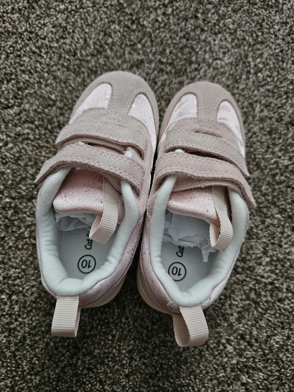 Kids Pink Velcro Athletic Sneakers